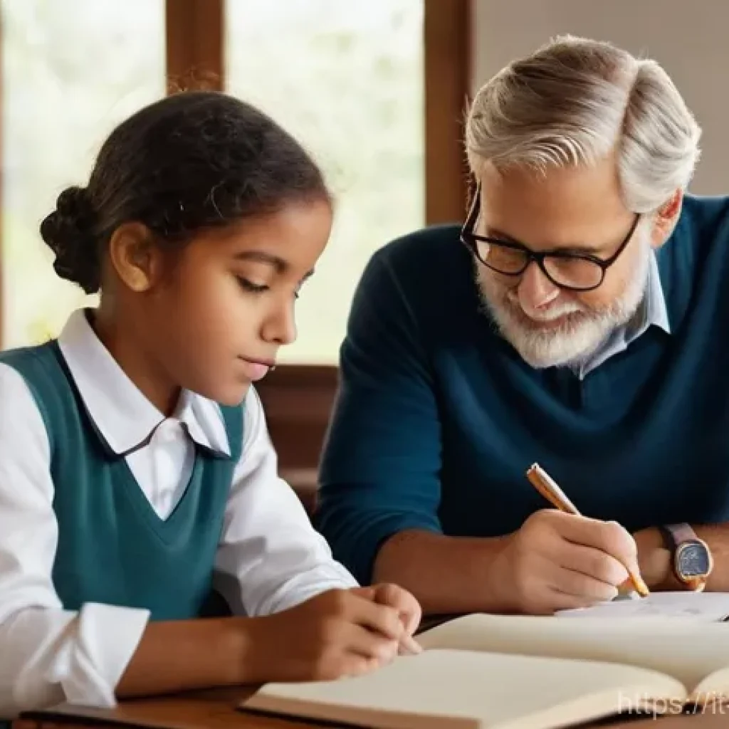 블루아카이브 업데이트 일정 - **Prompt:** A wise, kind-looking mentor figure, casually dressed in a neatly buttoned shirt and trou...