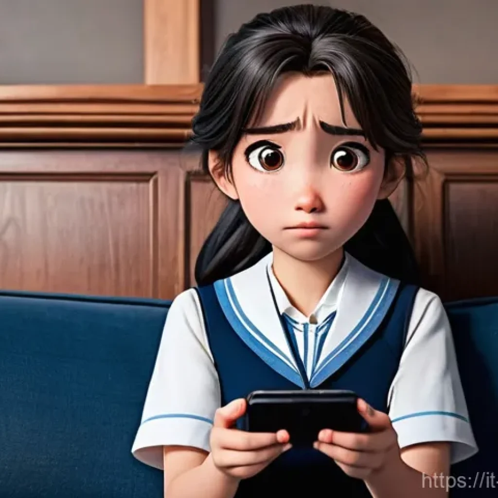 블루아카이브 버그 및 해결 방법 - **Prompt 1: Frustrated Gamer with Frozen Screen**
    A teenage schoolgirl, approximately 16 years o...