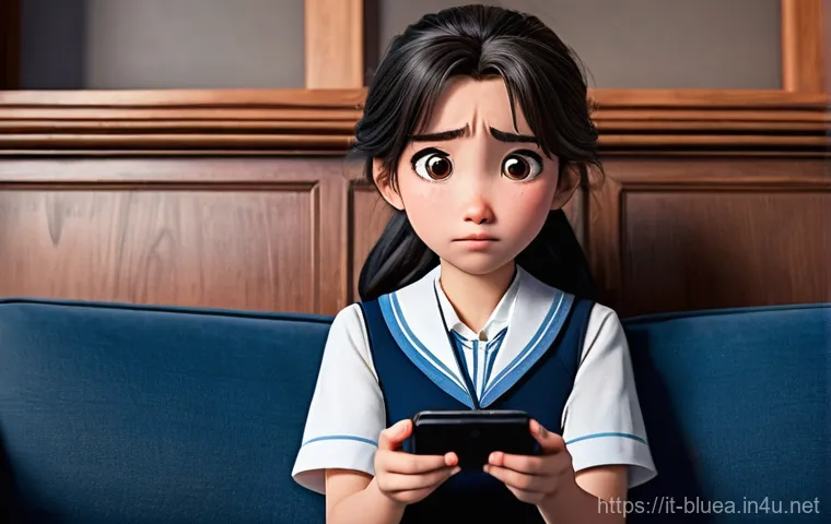 블루아카이브 버그 및 해결 방법 - **Prompt 1: Frustrated Gamer with Frozen Screen**
    A teenage schoolgirl, approximately 16 years o...