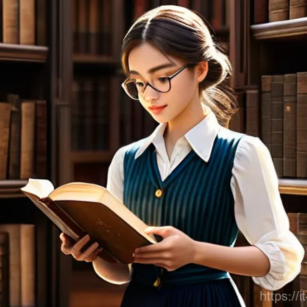 블루아카이브 신규 캐릭터 예측 - **Prompt: The Scholarly Enchanter**
    A highly detailed, full-body illustration of a young, intell...