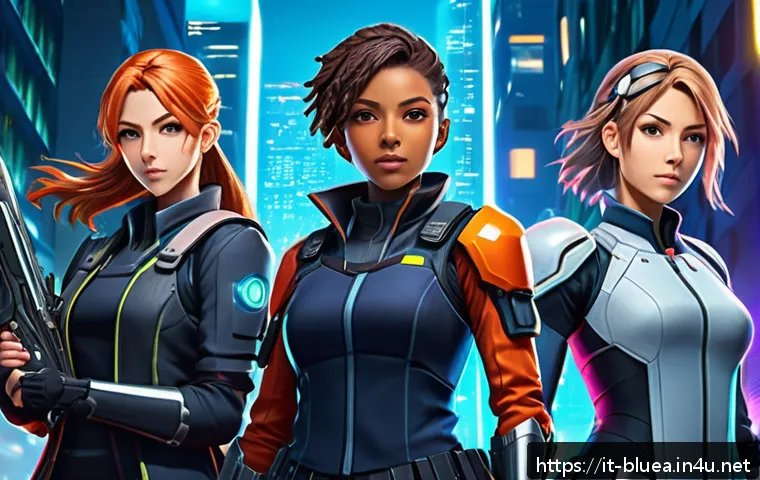 블루아카이브 초보자 필수 가이드 - A vibrant, detailed anime-style illustration of a diverse team of young female characters from a tac...